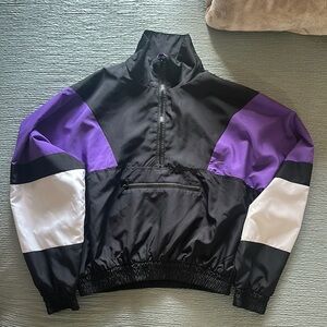 Good Vibes Black and Purple wind breaker Jacket